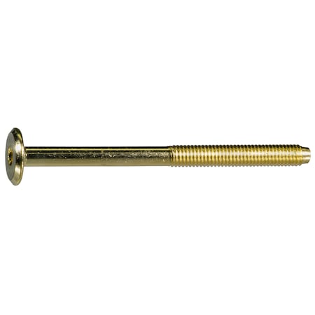 Midwest Fastener Binding Screw, 1.00mm (Coarse), Steel, Brass, 4 PK 933712